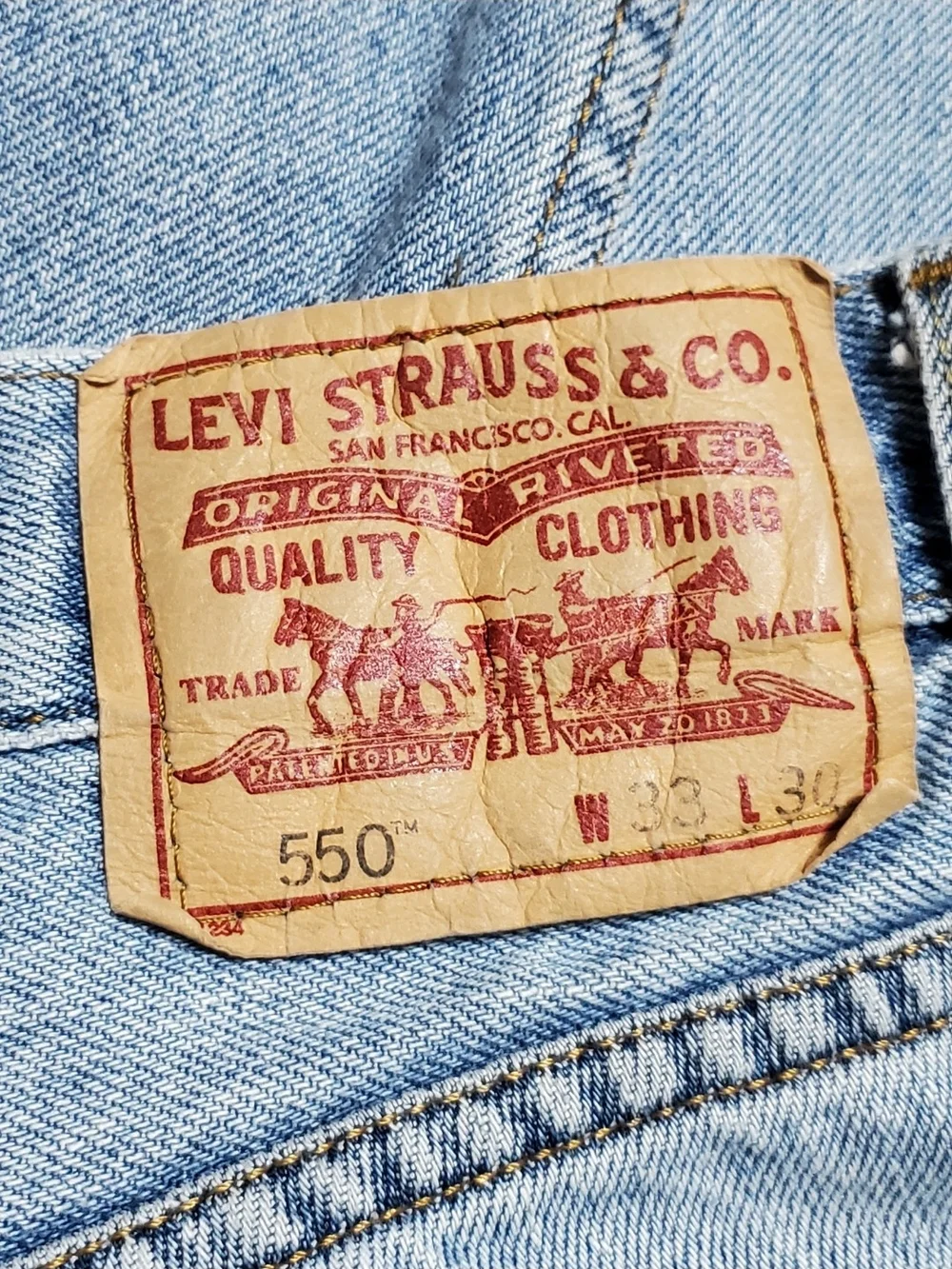 Levi's Light Blue Relaxed Fit Straight Jeans Size 33x30